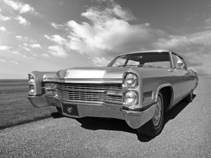 Silver Cadillac 1966