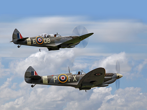 Spitfires Above the Clouds
