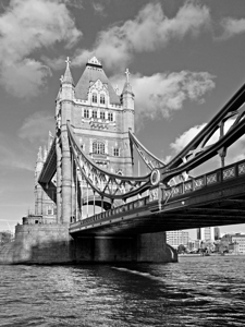Tower Bridge Vertical Black and White