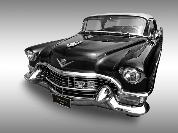1955 Cadillac Black and White Print