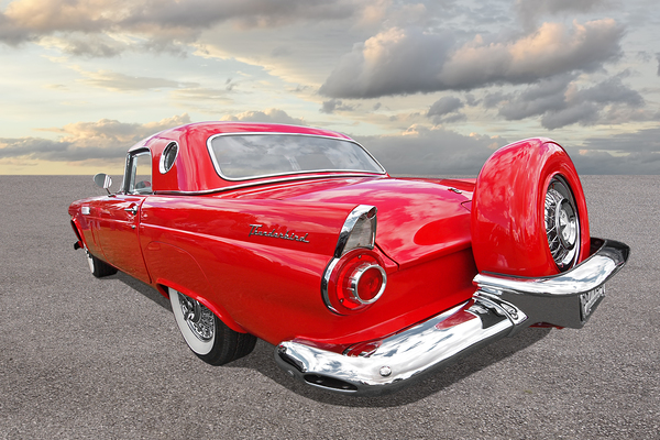 1956 Red Ford Thunderbird Continental Print