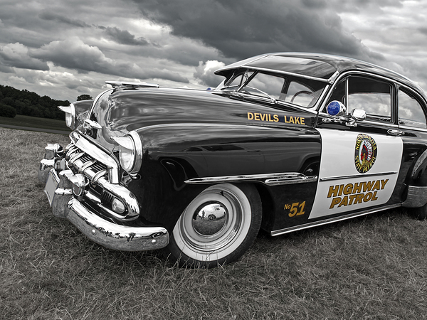 Devils Lake Highway Patrol - 51 Chevy Print