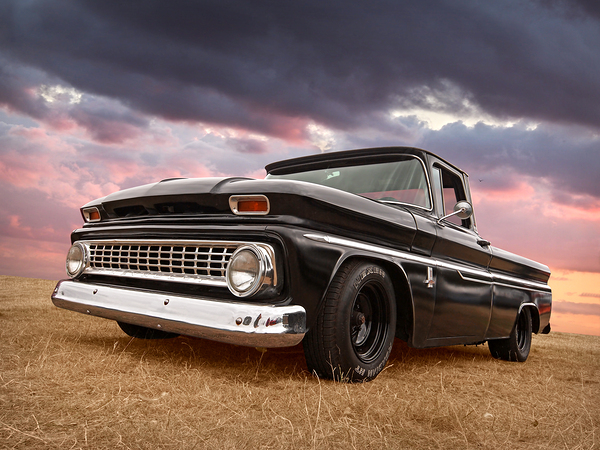 Early Sixties Chevy C10 at Sunset Print