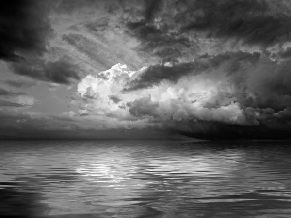 Stormy Nights in Mono Print