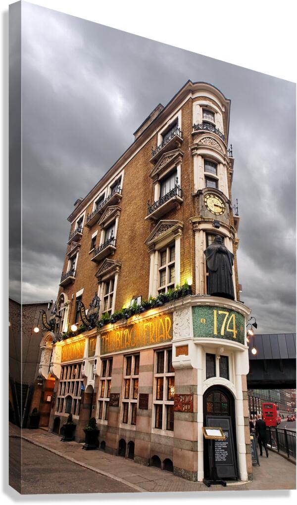 The Black Friar London Pub Bar Canvas Print