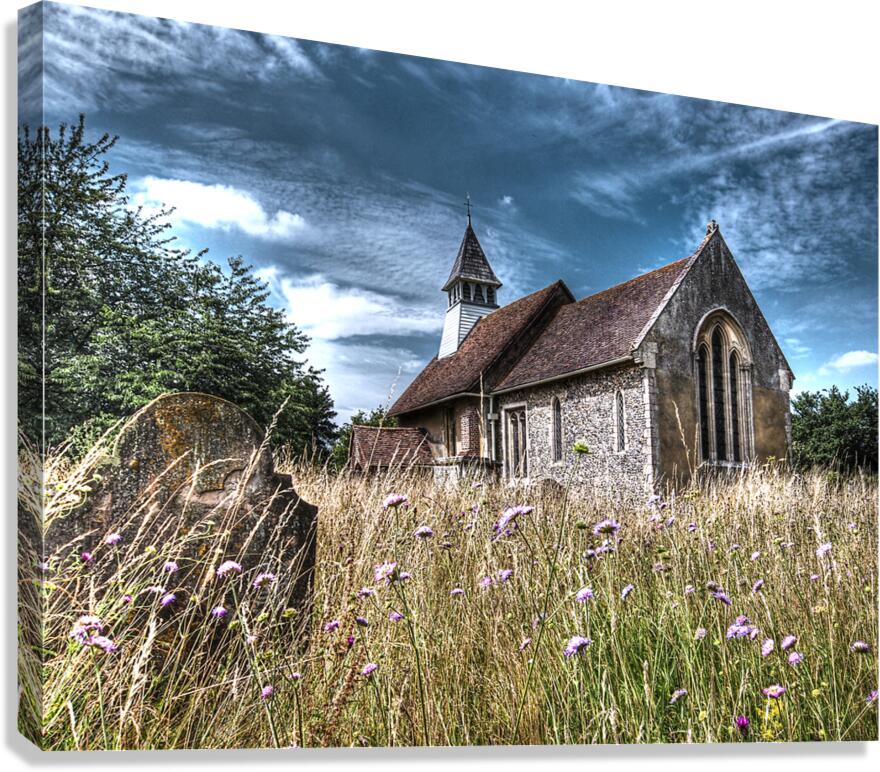 Abandoned Grave In The Churchyard Canvas Print