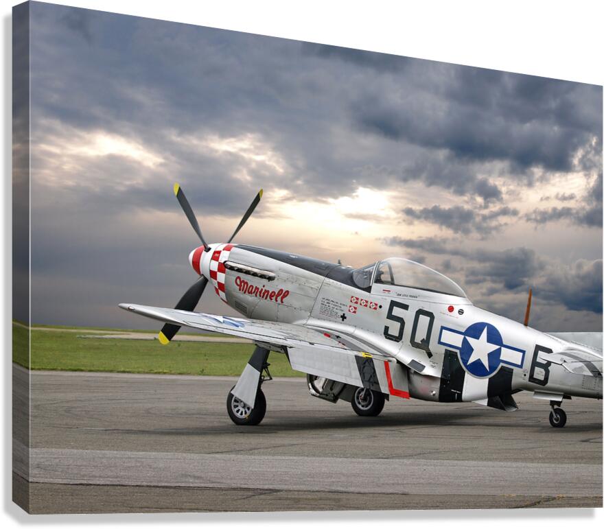 Well Earned Rest p-51 Canvas Print