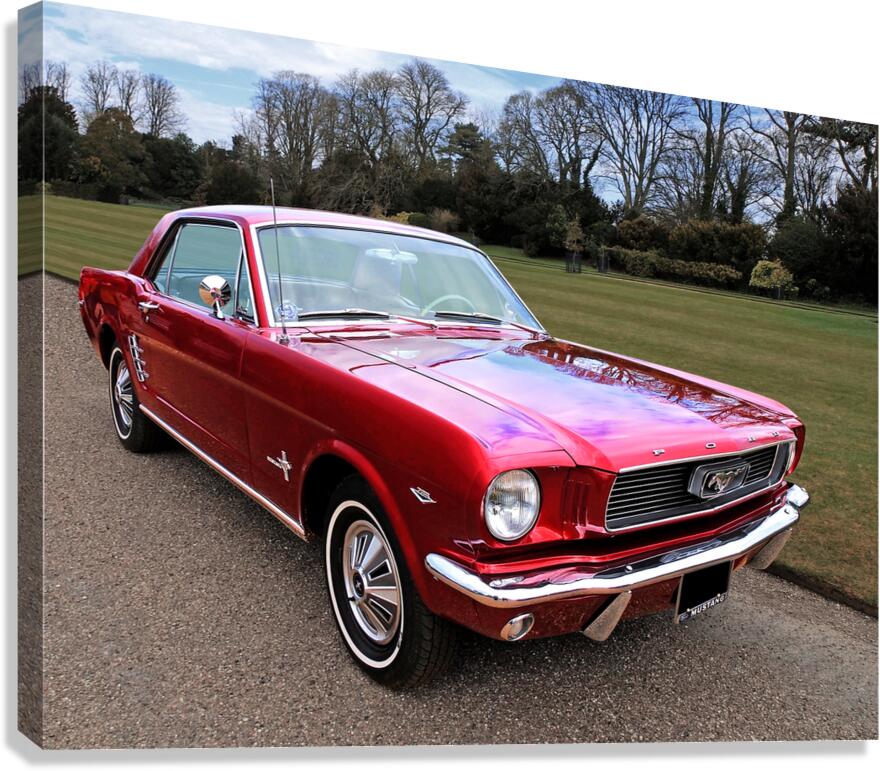 Stunning 1966 Metallic Red Mustang Canvas Print