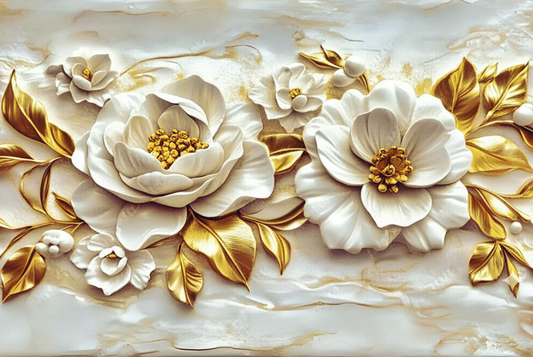 Golden Elegance: Blooming Luxury by samdesign