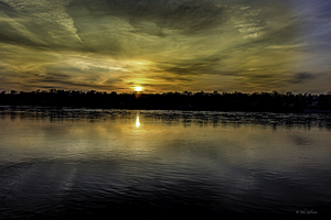10024 Rivière des Prairies Coucher de Soleil by John Gilsenan