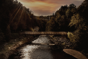 11316  Power Station on the Coaticook River by John Gilsenan
