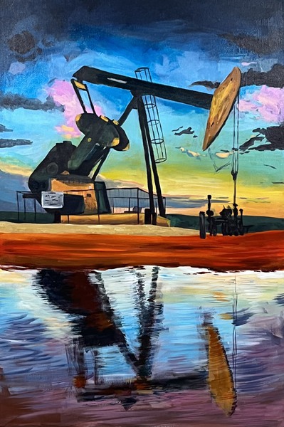 Pumping Unit Reflection Print