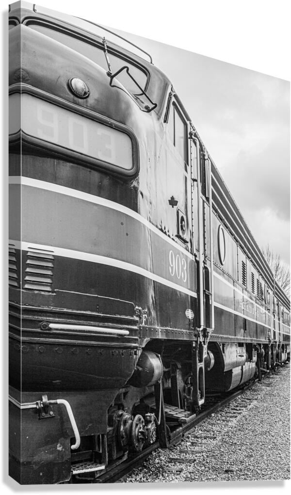 Train Side BW Canvas Print