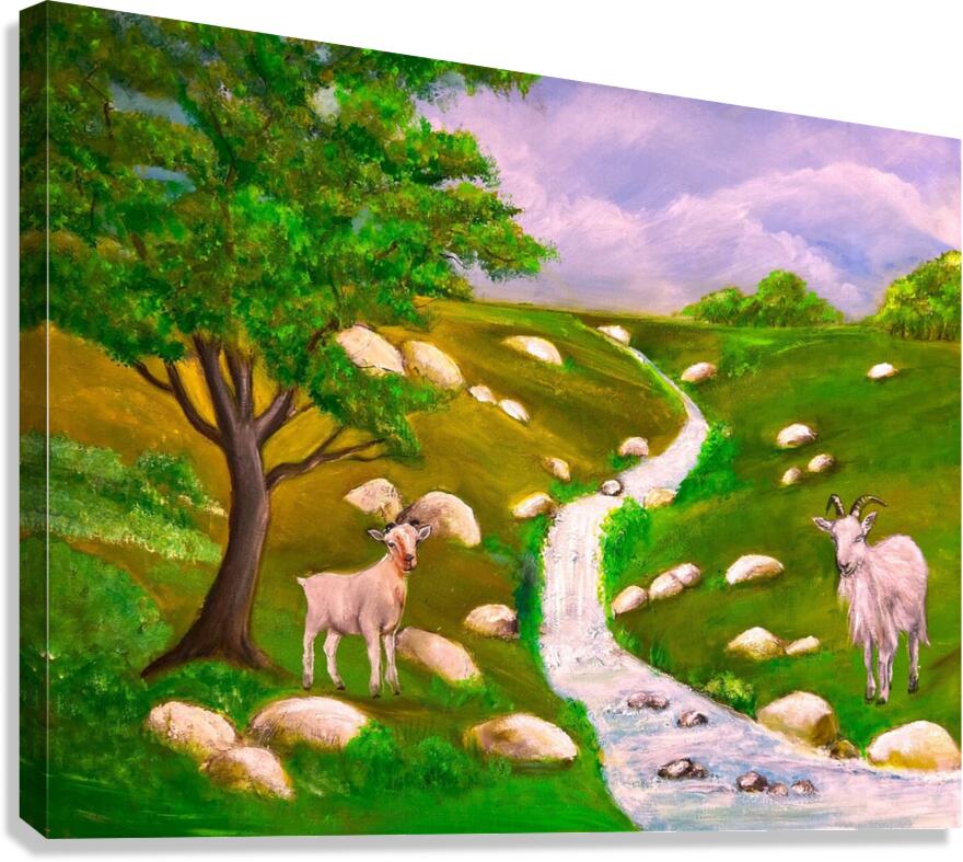 Les Chevres Canvas Print