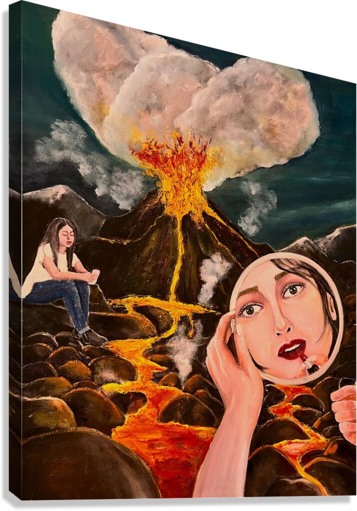 Flammes Canvas Print