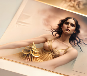 Woman in Golden Gown 