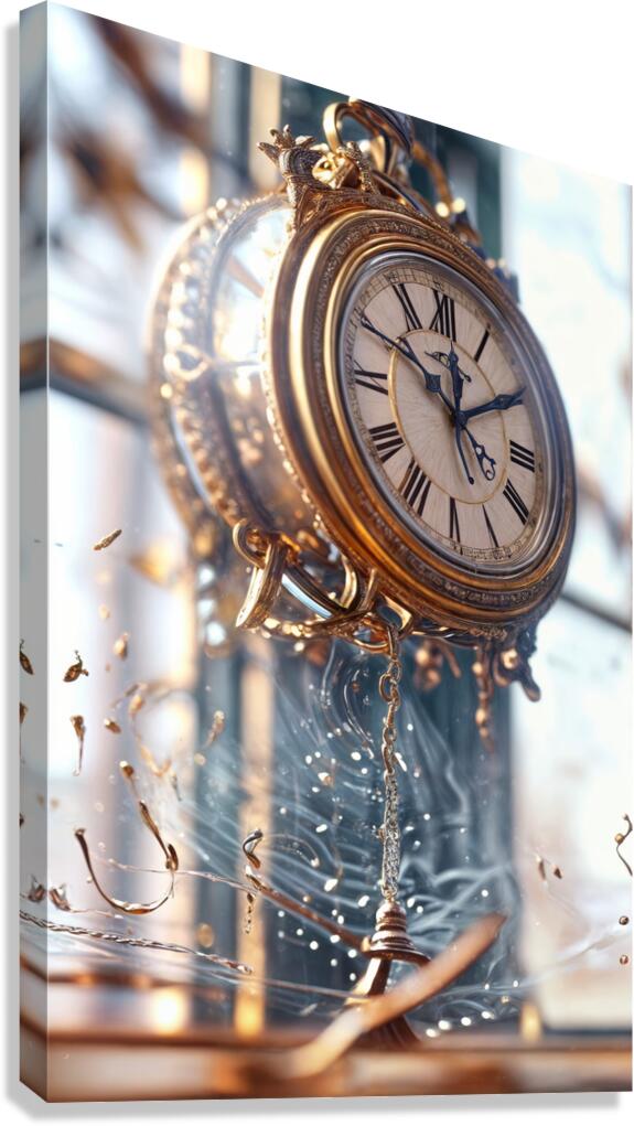 The Golden Clock  Canvas Print
