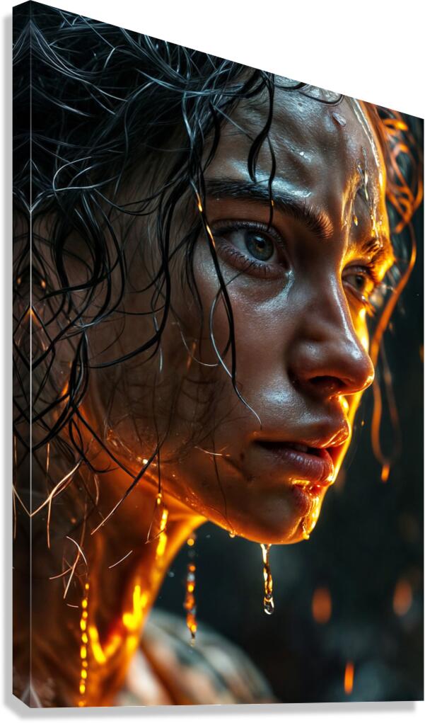 Rain Face  Canvas Print