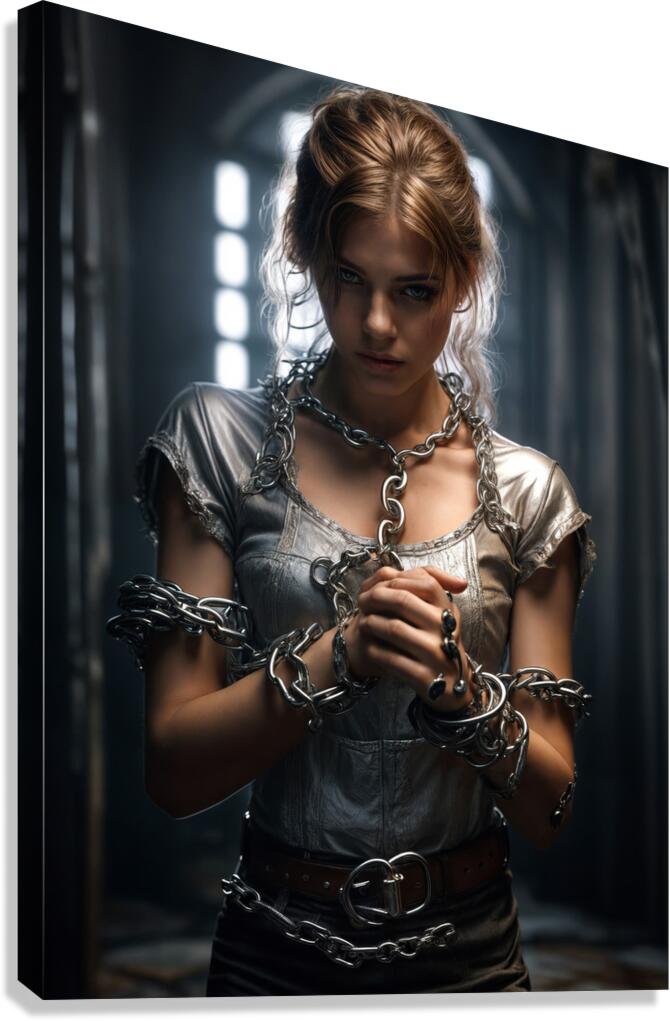  Chained Determination  Canvas Print
