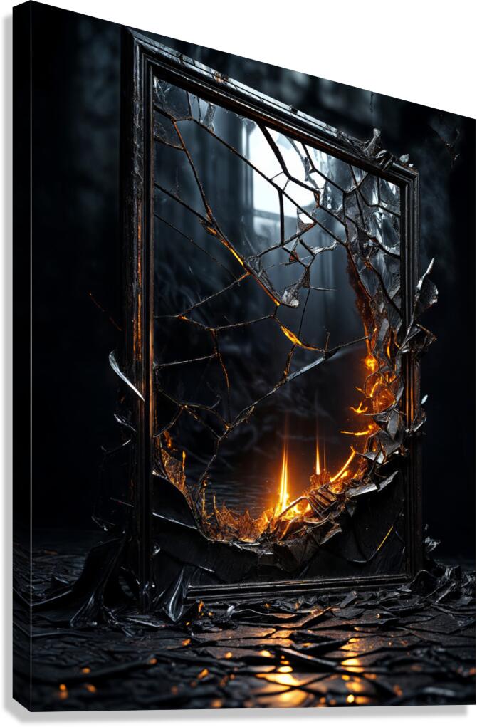 Shattered Mirror of Flames by Aniima Illussiya Wall Art