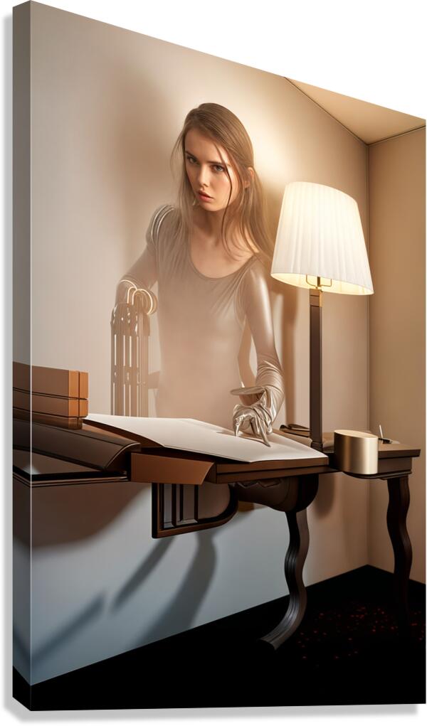  Office Scene  Canvas Print
