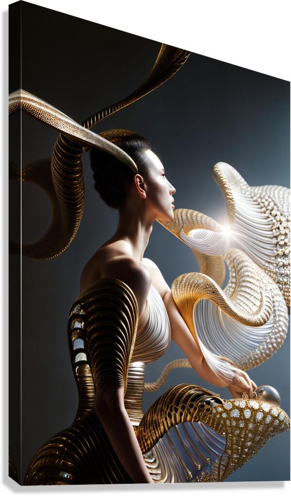  Futuristic Gown  Canvas Print