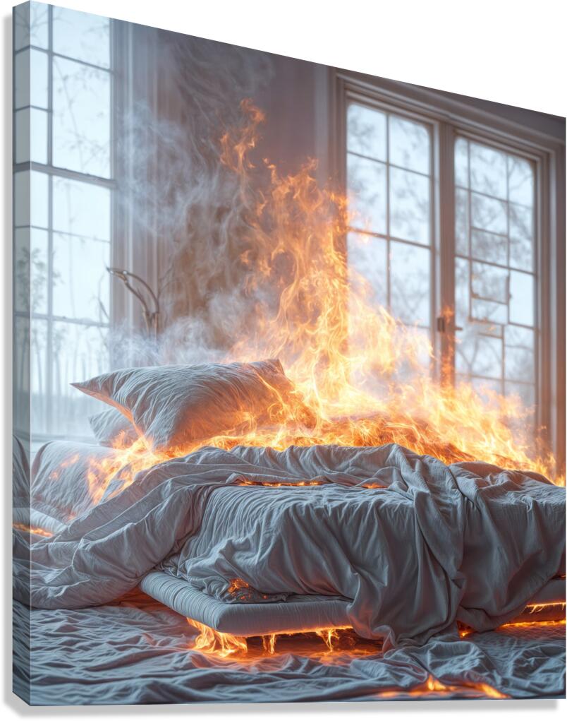 Chaotic Flames  Canvas Print