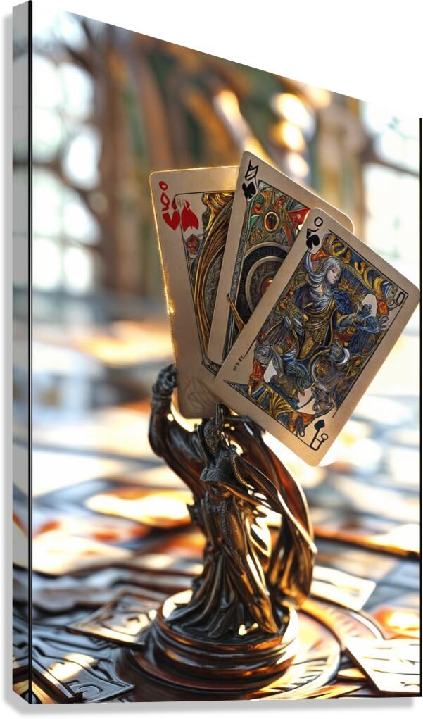  Three Cards  Canvas Print