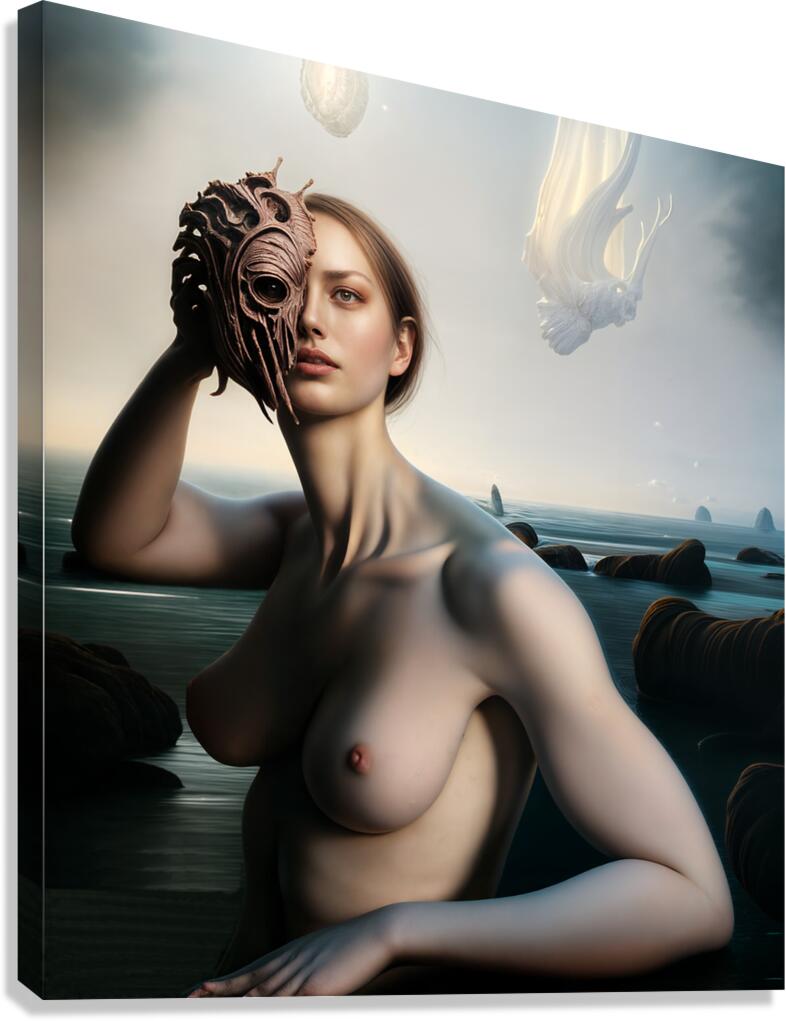 Stylized Mask  Canvas Print
