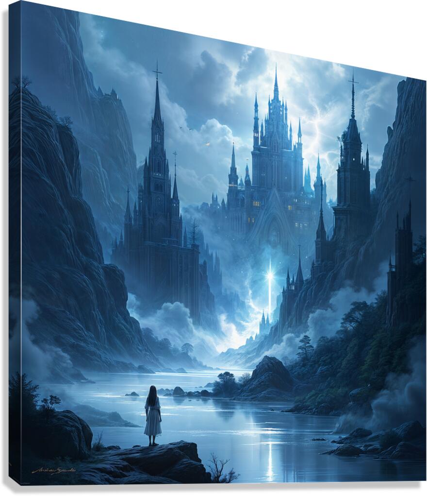  Dark Gothic Castle  Canvas Print