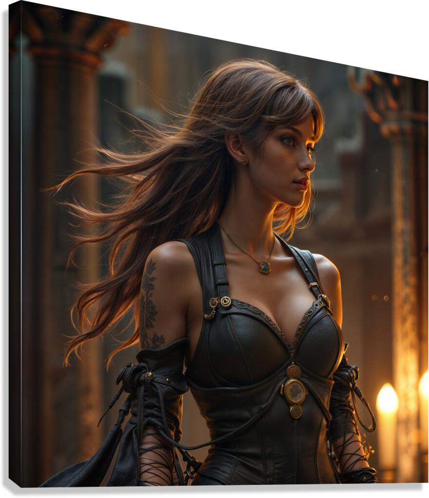 Leather Bodice  Canvas Print
