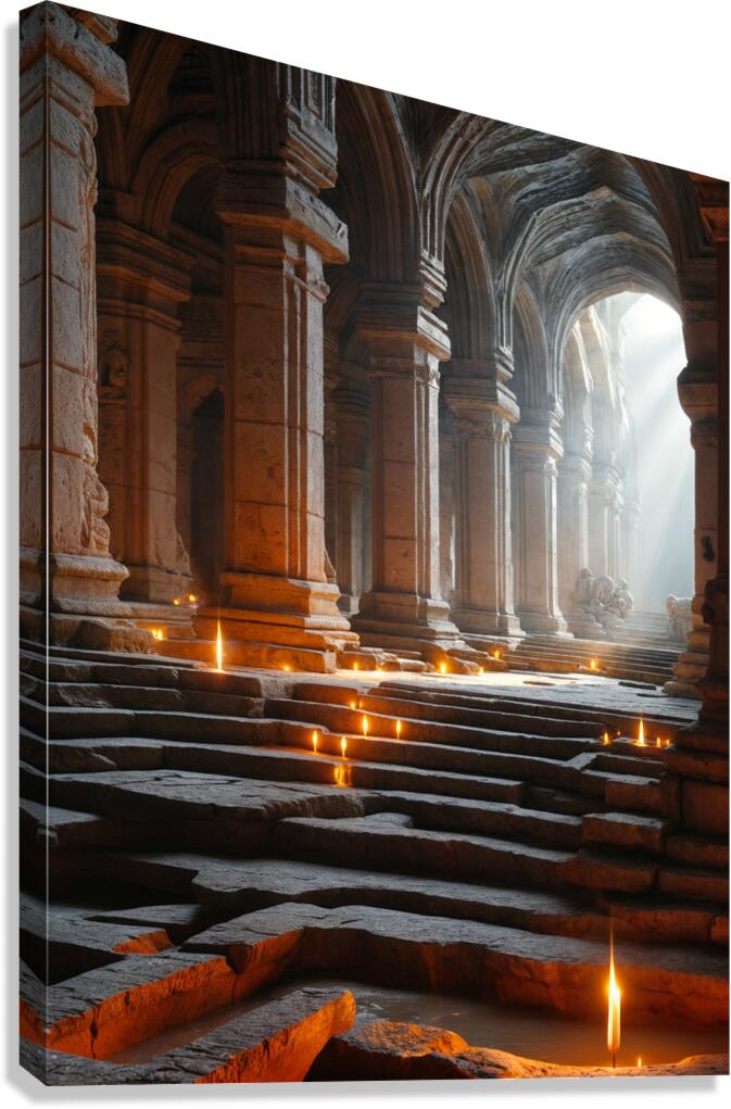  Flickering Candles  Canvas Print