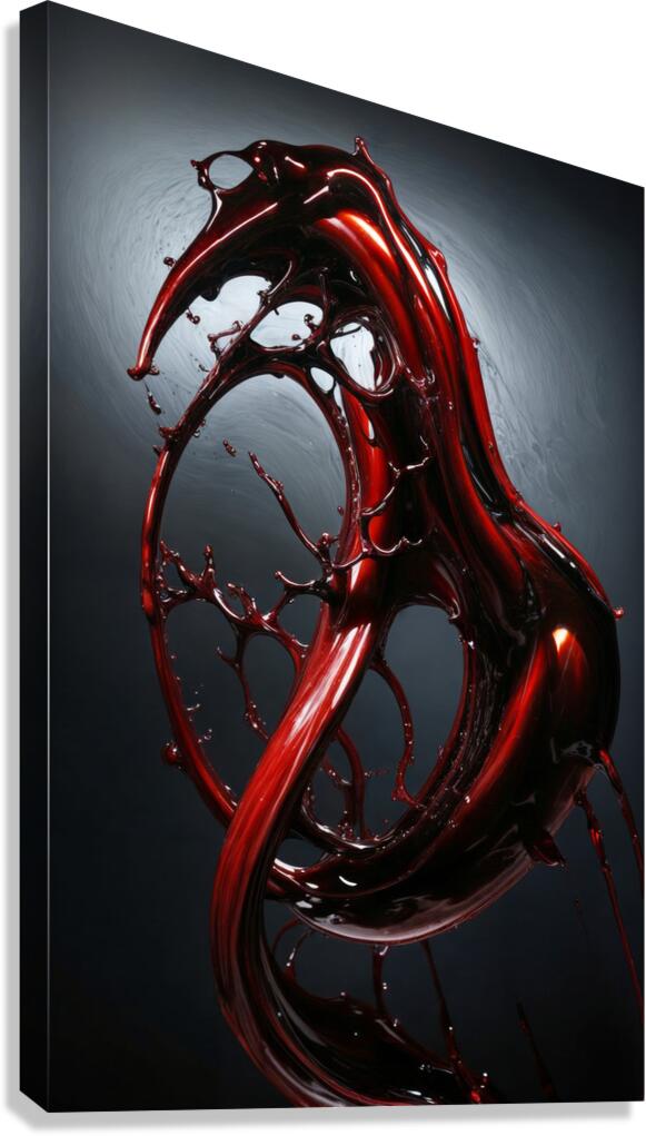  Dark Red Liquid  Canvas Print