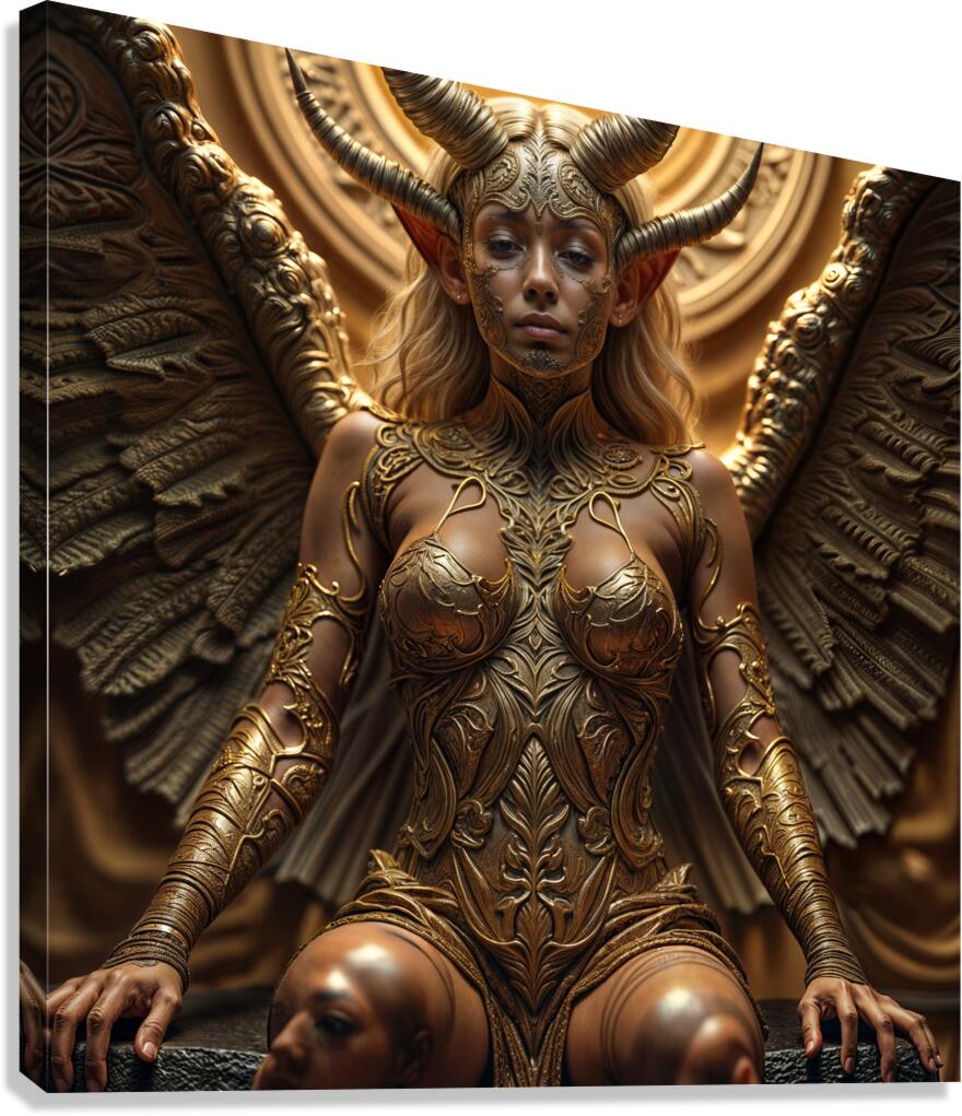 Horns and Wings  Canvas Print