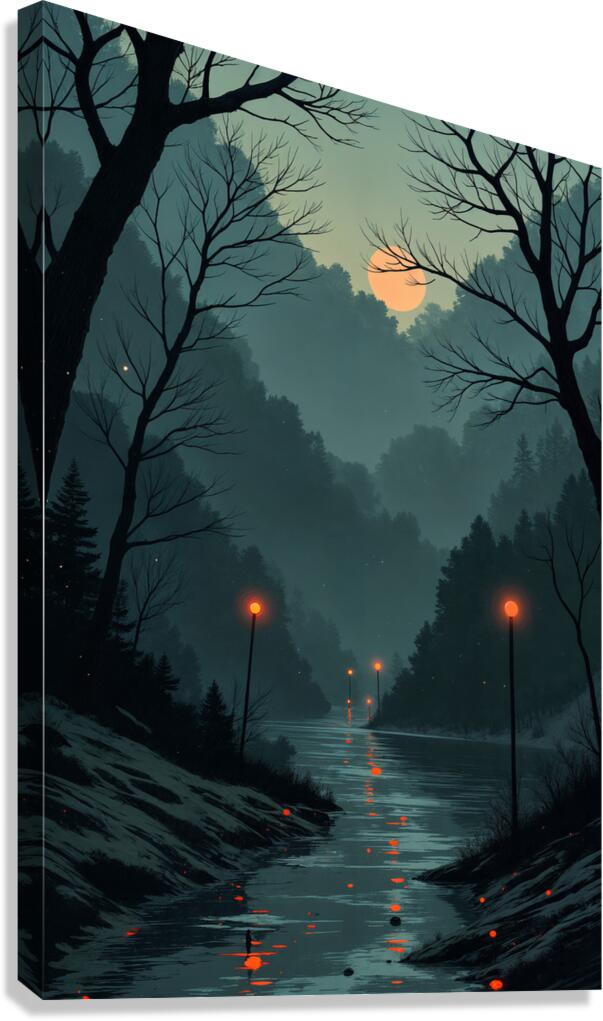 Orange Moon  Canvas Print