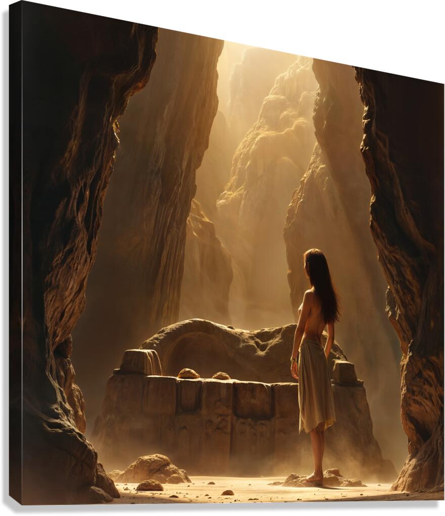 A Desolate Canyon  Canvas Print