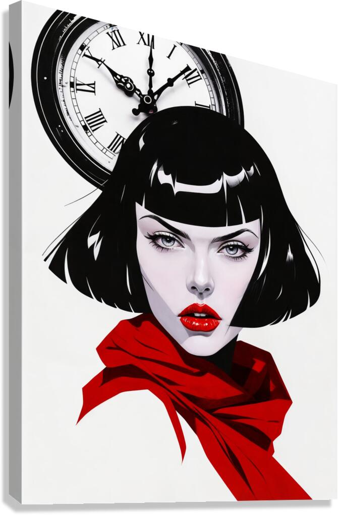  Red Scarf  Canvas Print