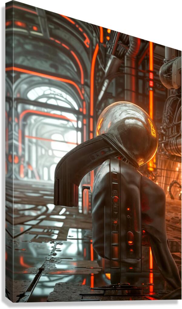  Metallic Corridor  Canvas Print