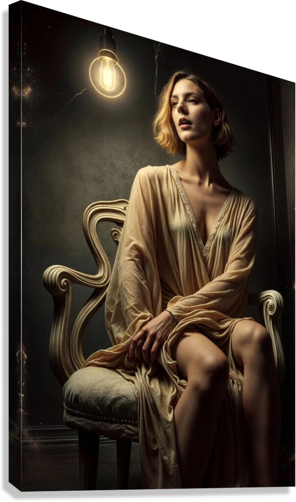  Single Light Bulb  Canvas Print