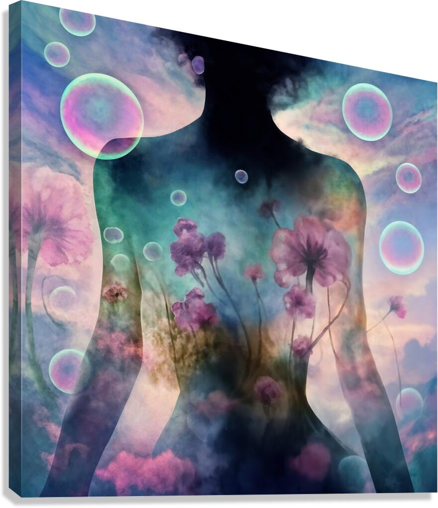  Iridescent Bubbles Canvas Print