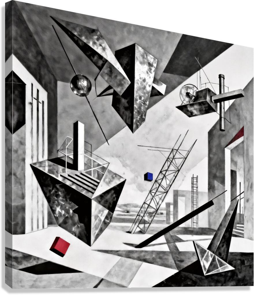 Grayscale Hall Canvas Print