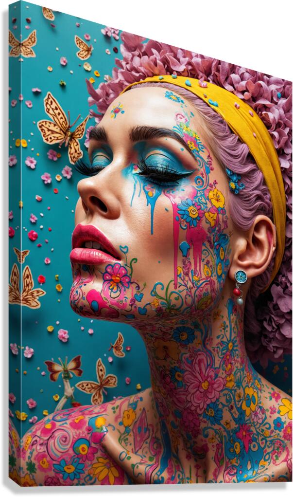 Painted and Hovering  Canvas Print