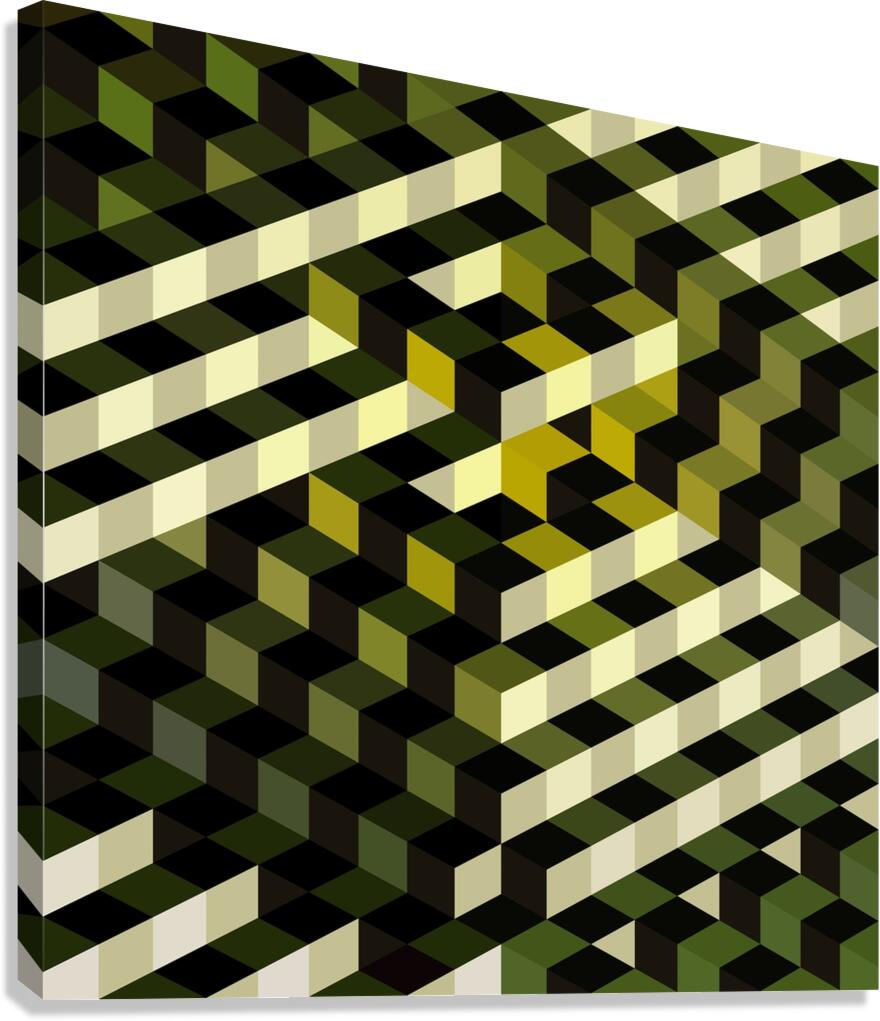 Yellow Construct  Canvas Print