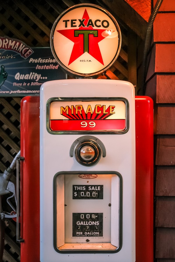 Vintage Texaco Gas Pump by bj clayden photography Wall Art
