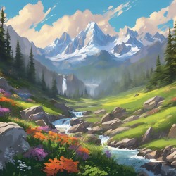 a majestic mountain range