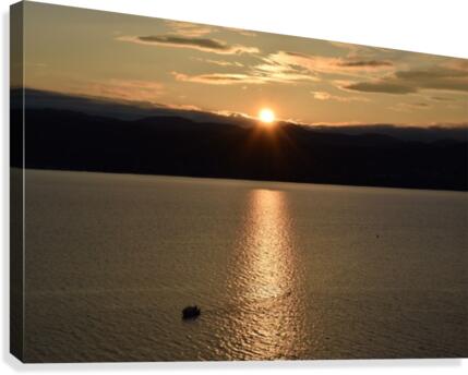 Sunset Boating on Champlain  Canvas Print