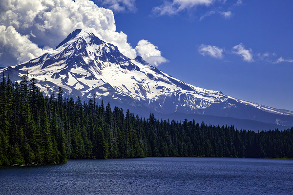 Mountain and Lake Mt. Hood Print
