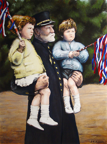 The Raising of Father’s Flag 1931 Print