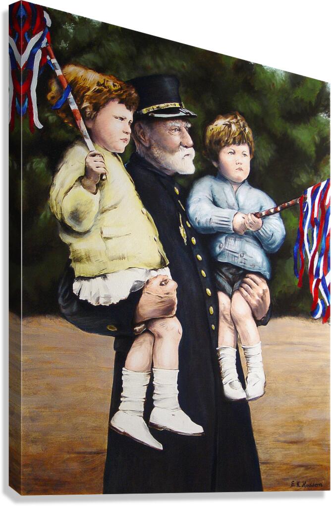 The Raising of Father’s Flag 1931 Canvas Print