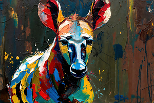 Vibrant Okapi Portrait